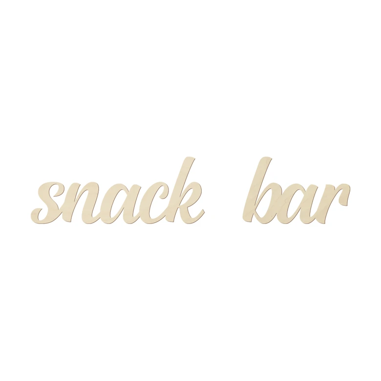 Väggdekoration bokstäver för köket - Snack Bar - Poplar 