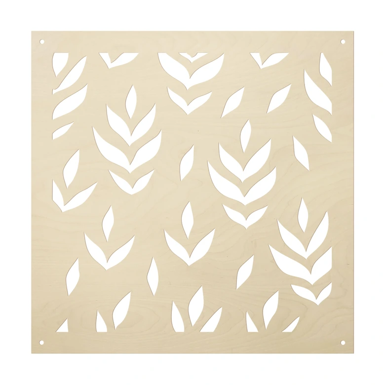 Separador de ambientes de madera Hojas florales - Álamo 