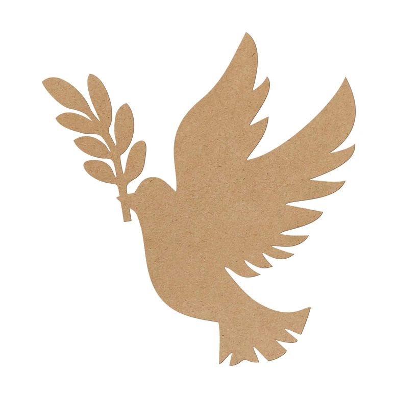 MDF Nature - Väggdekorationer i trä - Fågel - Fredsduva 