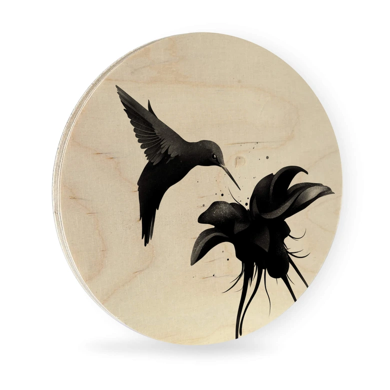 Trätavla Irland - Chorum - Kolibri - Rund 