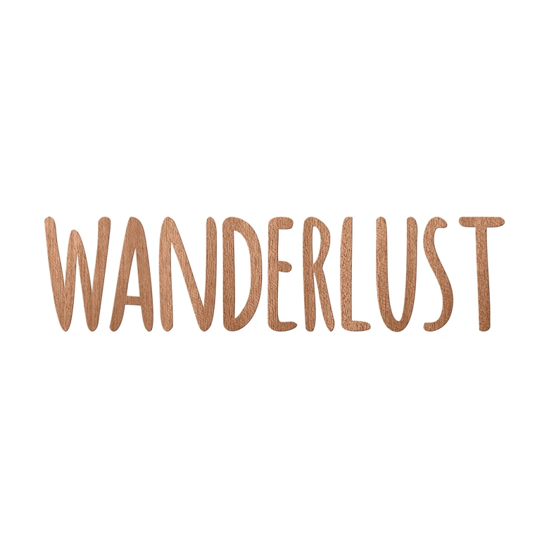 Houten Wanddecoratie Mahoniefineer Wanderlust 