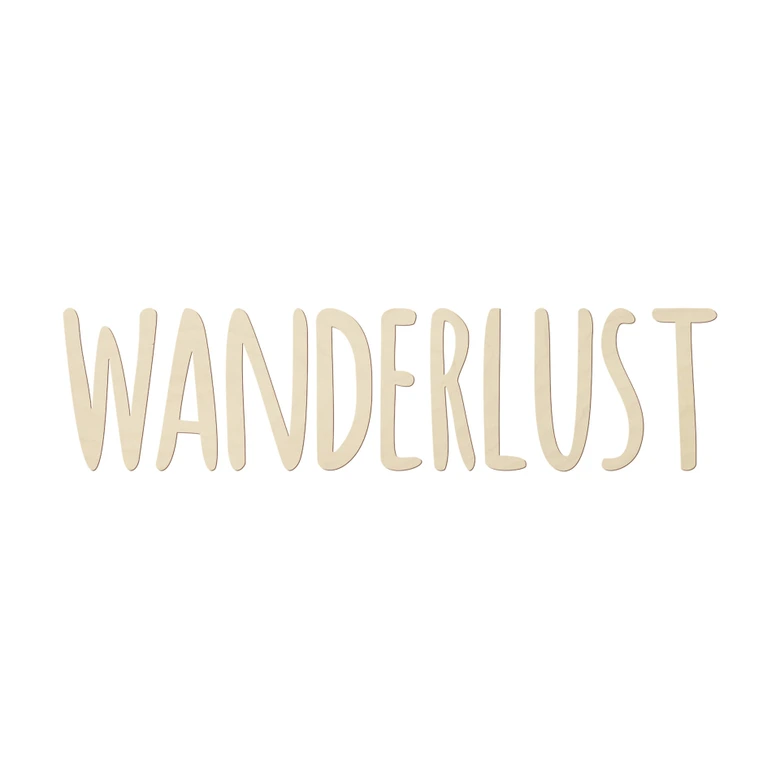 Wanddecoratie Populierenhout Wanderlust 
