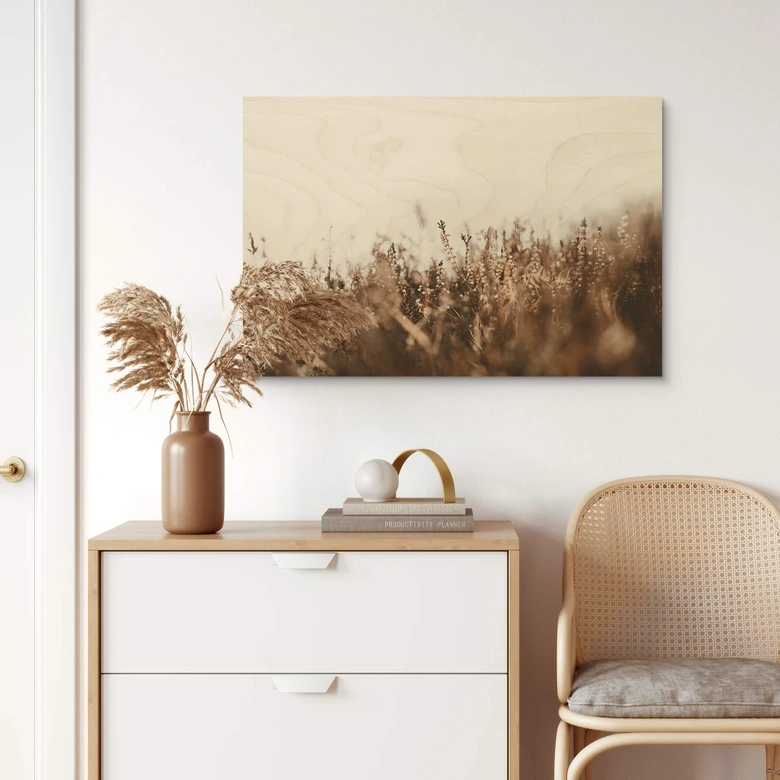 Cuadro de madera Annie - Hierba de los prados 