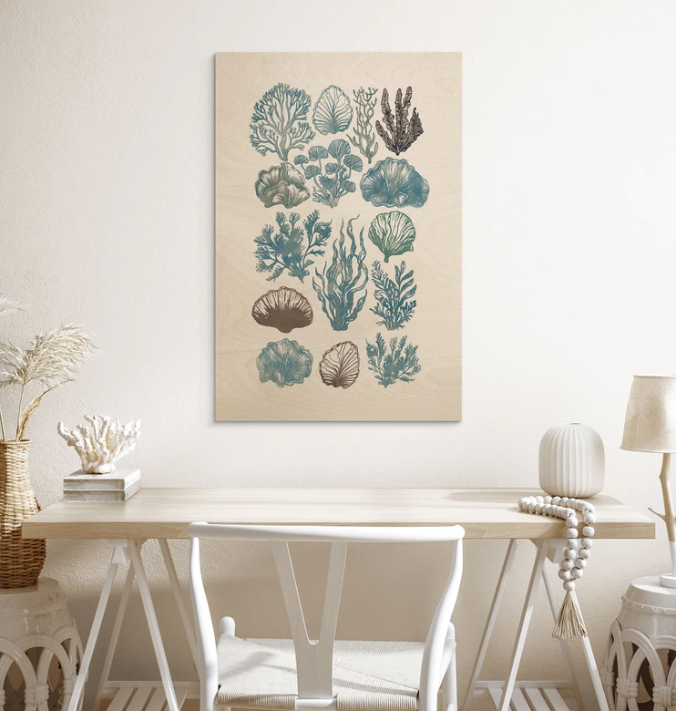 Träposter Filigran alger och snäckor - casa cartissi 