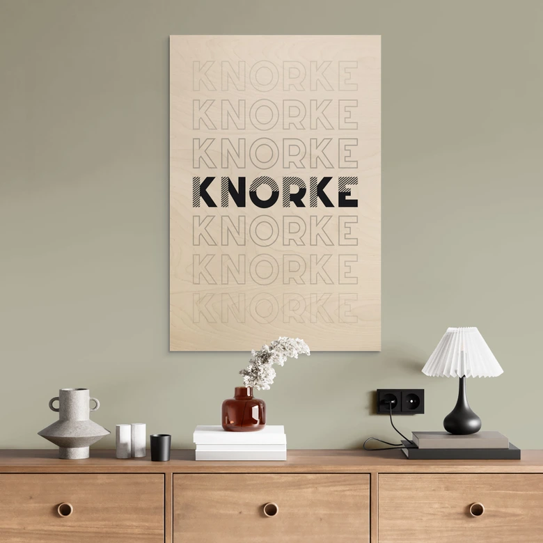 Holzbild Knorke 