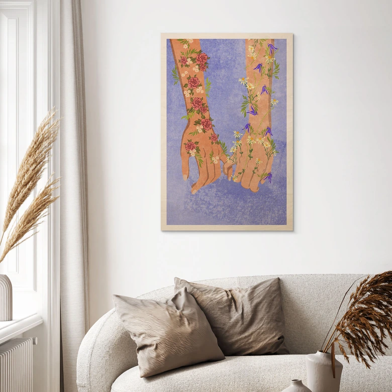 Holzbild Blühende Verbundenheit - Oltmanns 