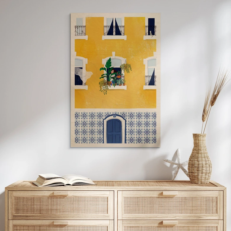 Houten Poster Gevel van Lissabon - Tomljanovic 