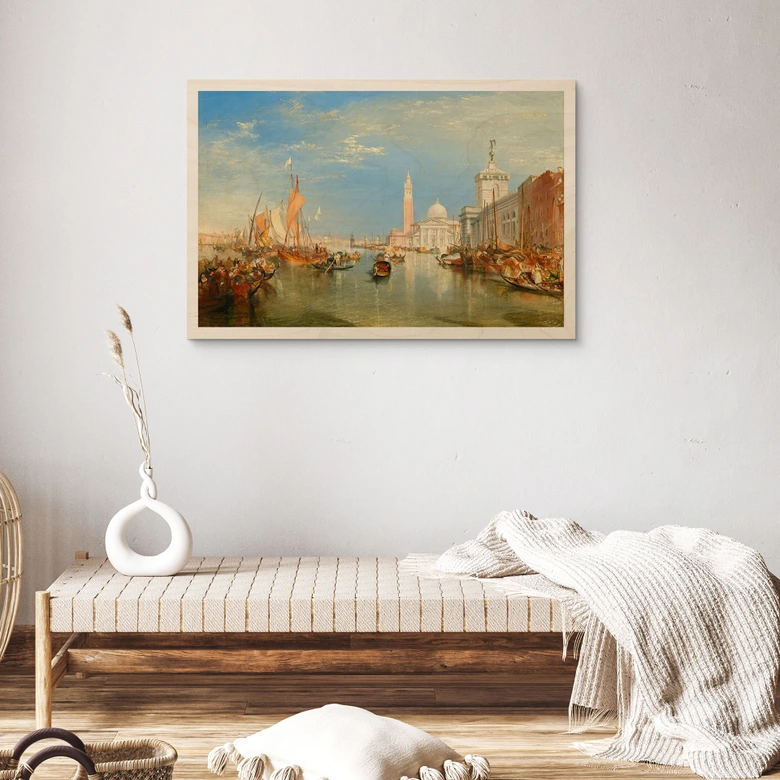Holzbild Turner - Venedig, Dogana und S. Giorgio Maggiore 