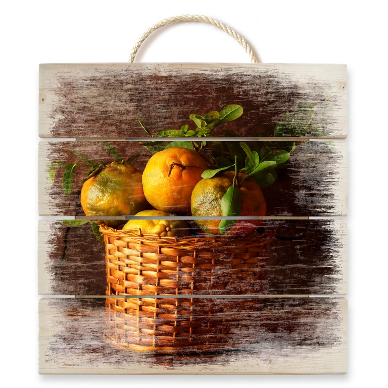 Holzbild Laercio - Farmers Lemons - 40x41,5 cm 