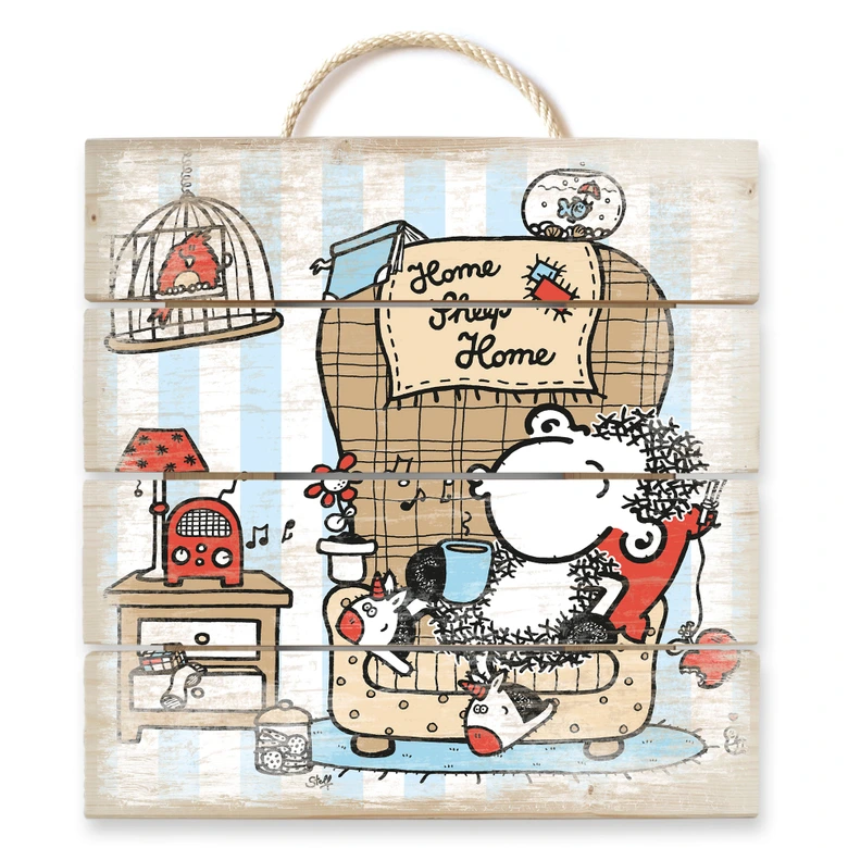 Holzbild sheepworld Home Sheep Home Music - 40x41,5 cm 