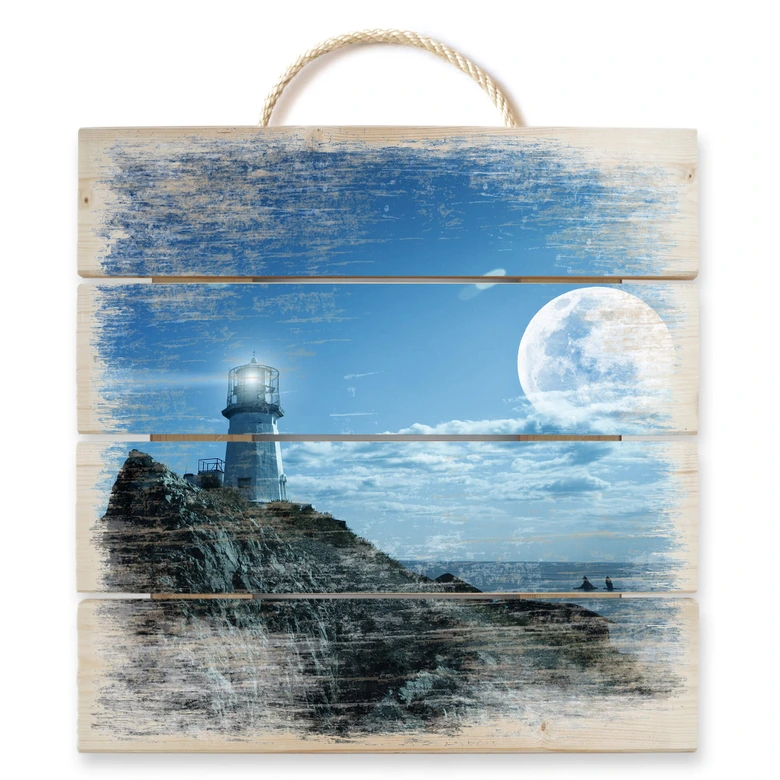 Holzbild Lighthouse - 40x41,5 cm 