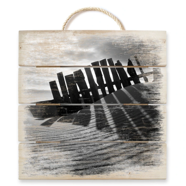 Holzbild Strandlandschaft - 40x41,5 cm 