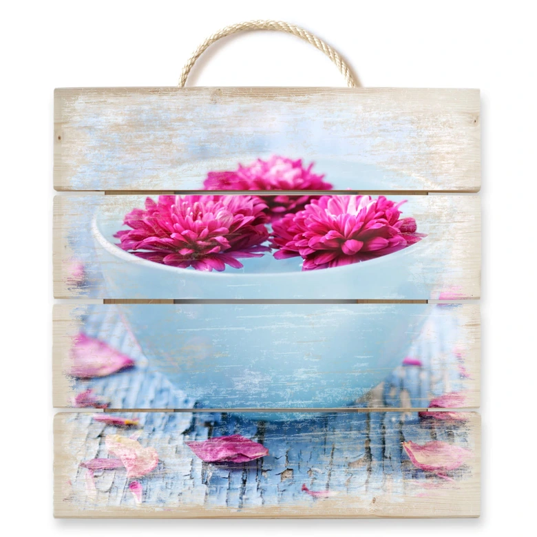 Holzbild Wellness Ambiente - 40x41,5 cm 