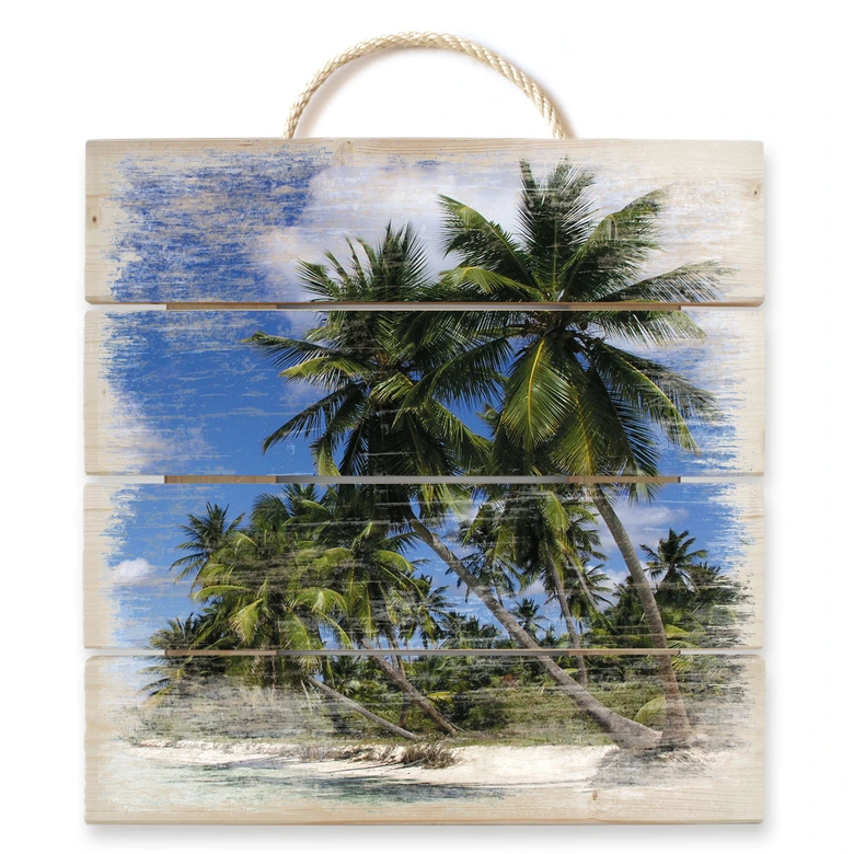 Holzbild Carribean Flair - 40x41,5 cm 