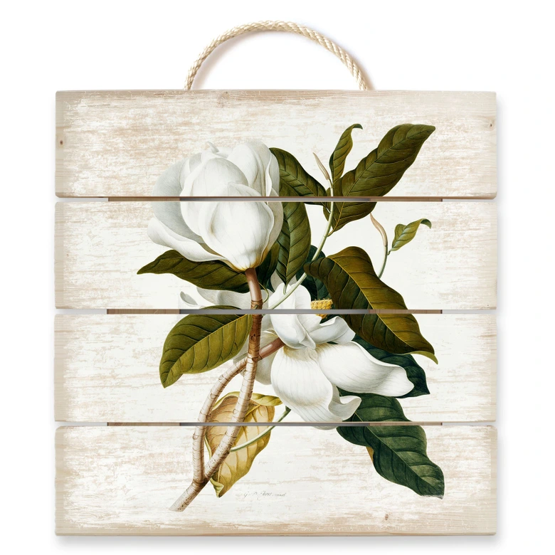 Holzbild Ehret - Magnolie - 40x41,5 cm 