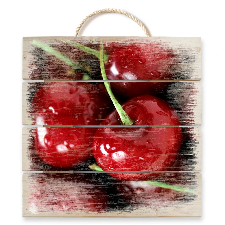 Trätavla i körsbärsträ - 40x41,5 cm 