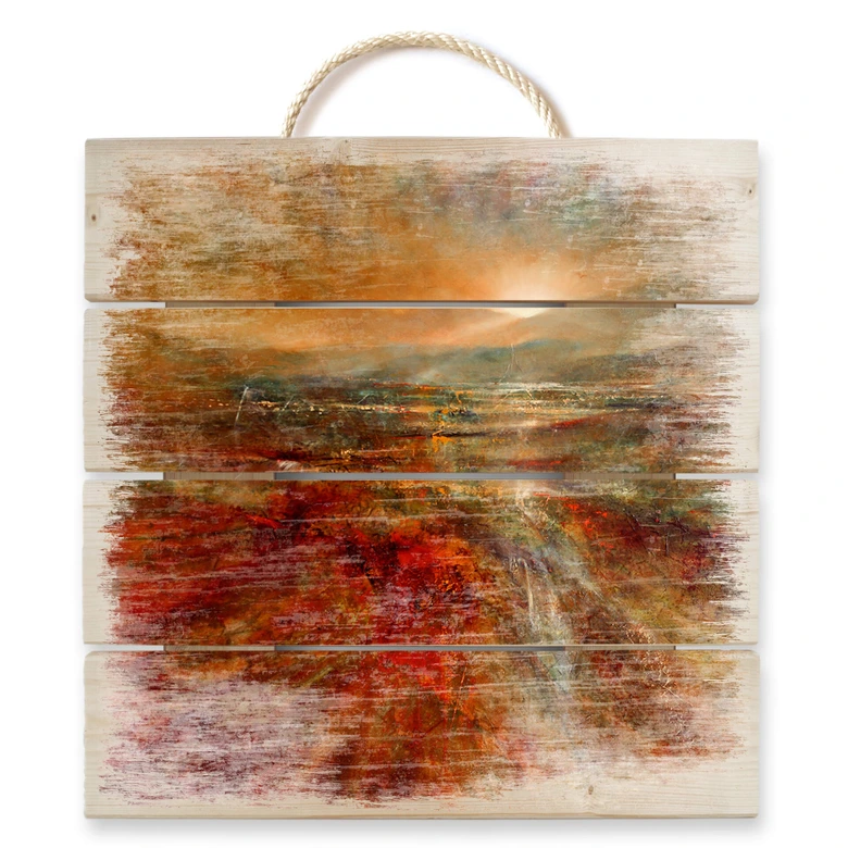 Holzbild Schmucker - Sonnenaufgang - 40x41,5 cm 