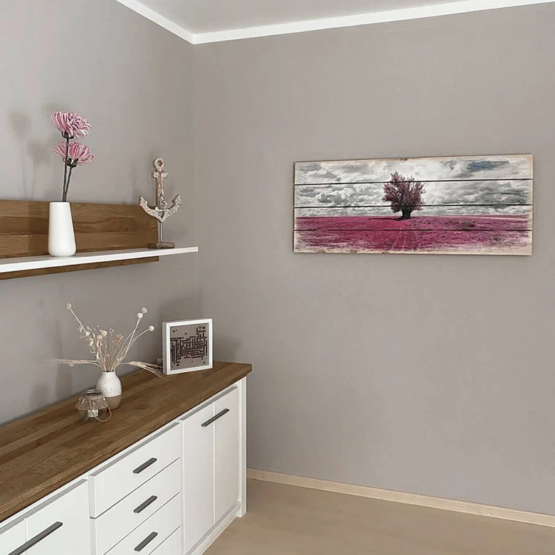 Houten Wanddecoratie De Eenzame Boom - Panorama 