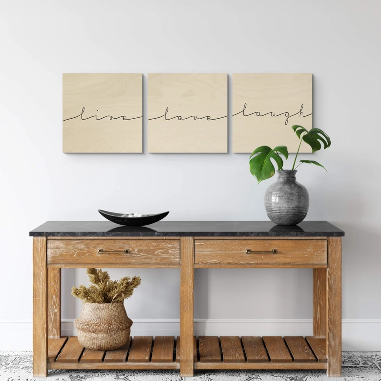 Tableau en bois Love - Carré 
