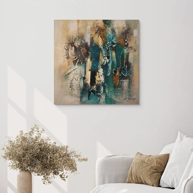 Holzbild Abstrakte Skulpturen - Fedrau - Quadratisch 