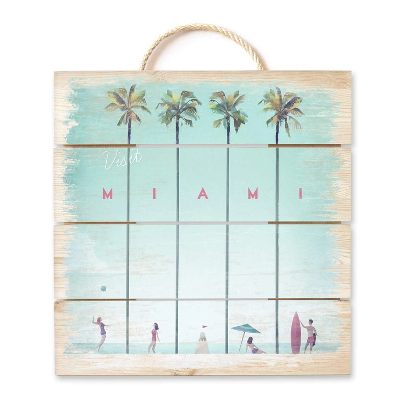 Holzbild Rivers - Miami - 40x41,5 cm 