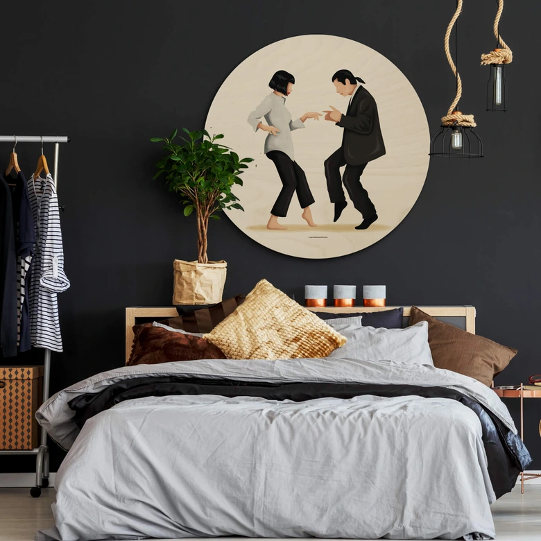 Holzbild Tohmé - Pulp Fiction - Rund 