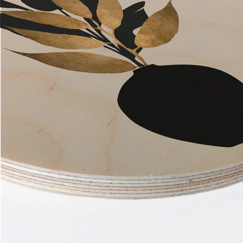 Kubistika Trätavla - Bukett nr 5 - Rund 