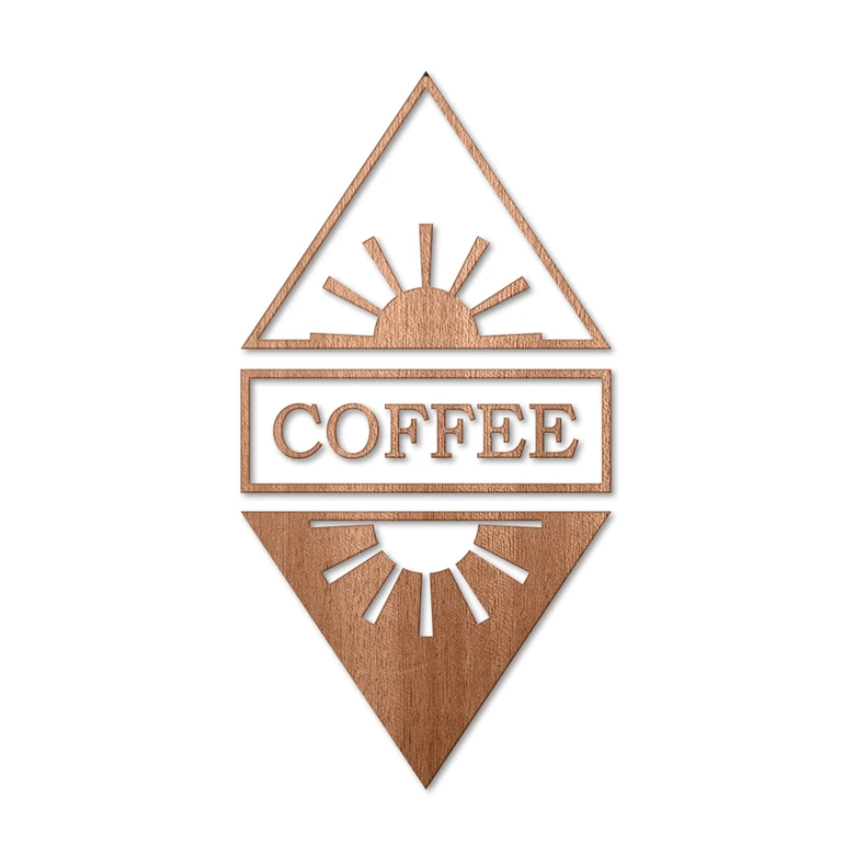 Holzdeko Mahagoni - Coffee Tag und Nacht (9-teilig) 