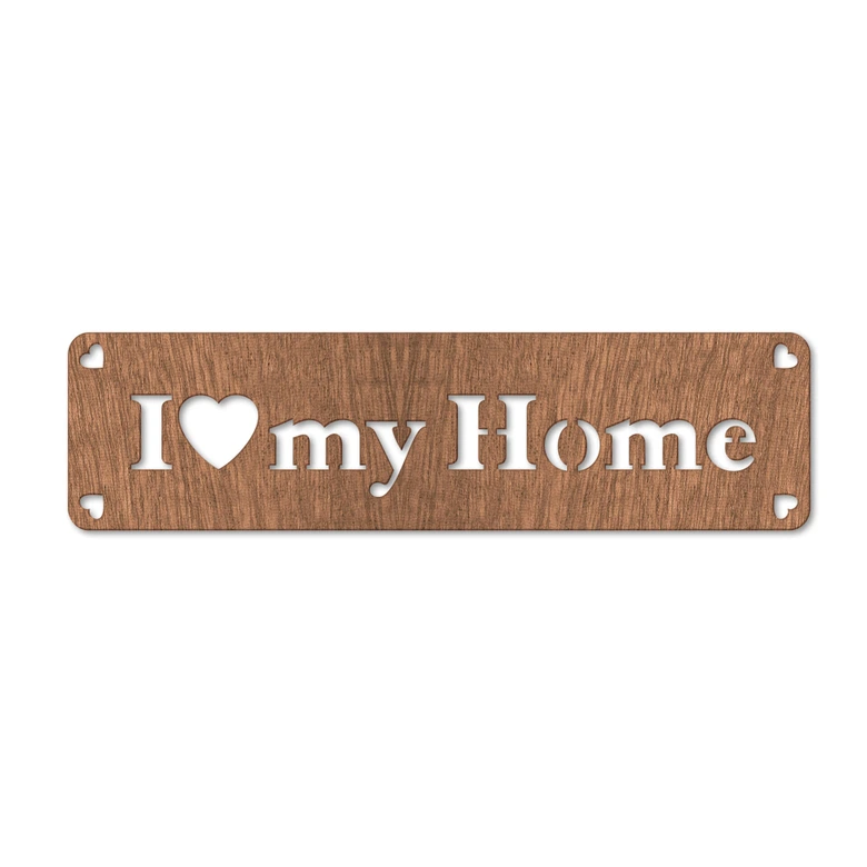 Holzdeko Mahagoni - I love my home 