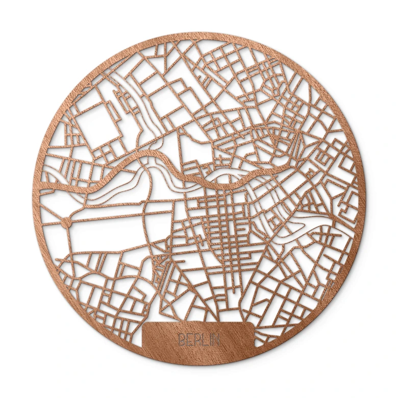Decoro in legno - Piantina di Berlino 