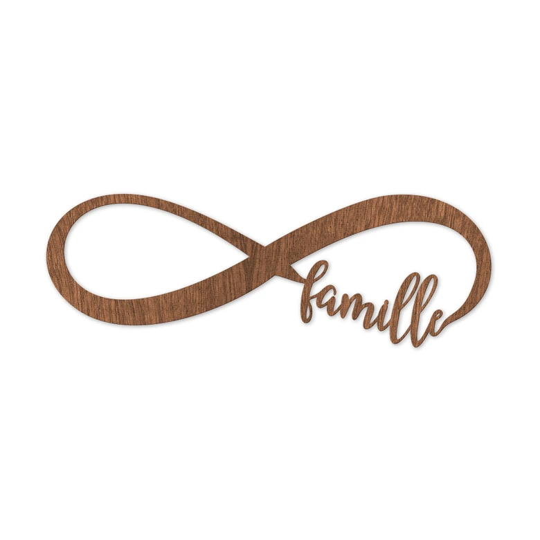 Arte en madera de caoba - Infinite Infiniment Famille 