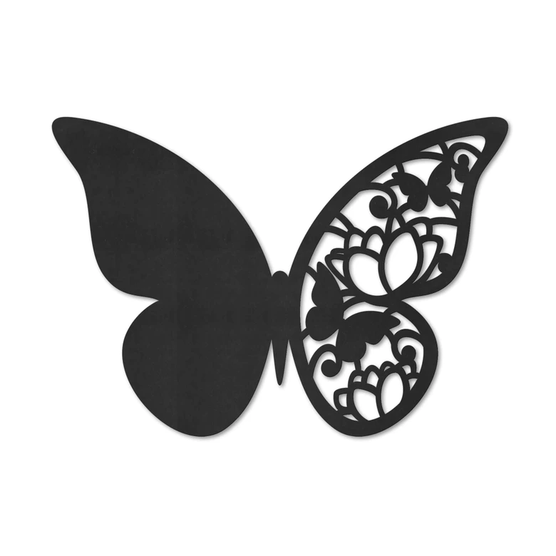 MDF - Holzdeko - Schmetterling Floral 