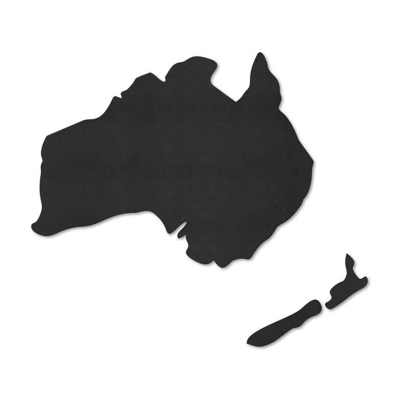 MDF - Holzdeko - Karte Australien - Neuseeland 