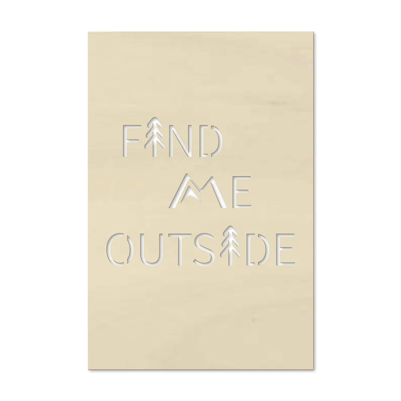 Décoration en bois - Find me outside - Placage dde peuplier 