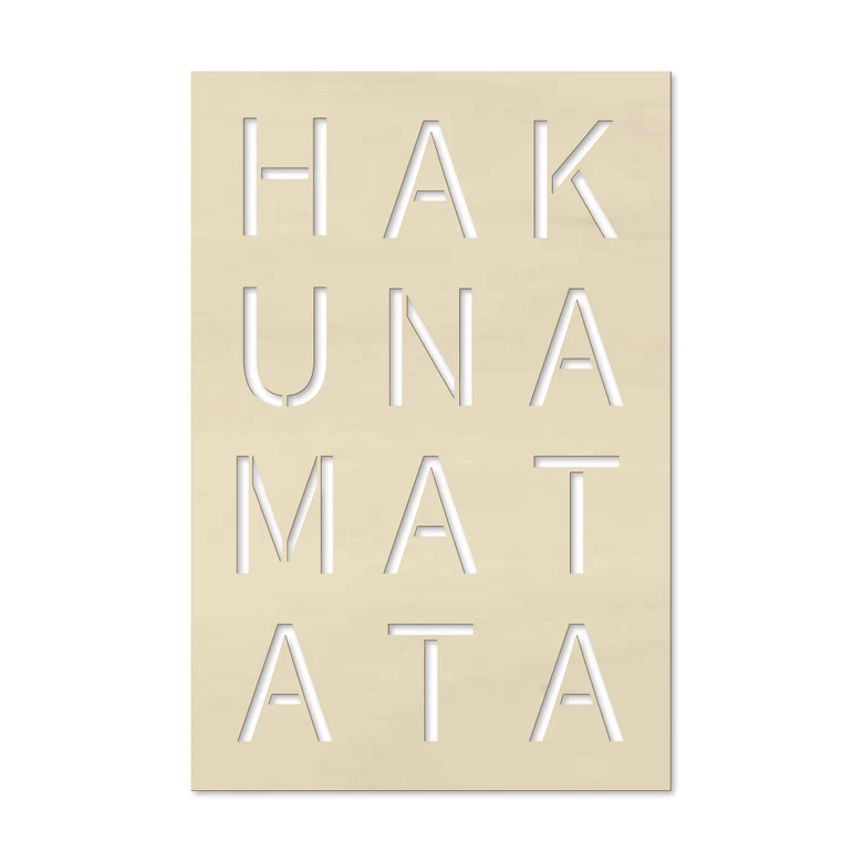Dekobild Pappel - Hakuna Matata Tafel 