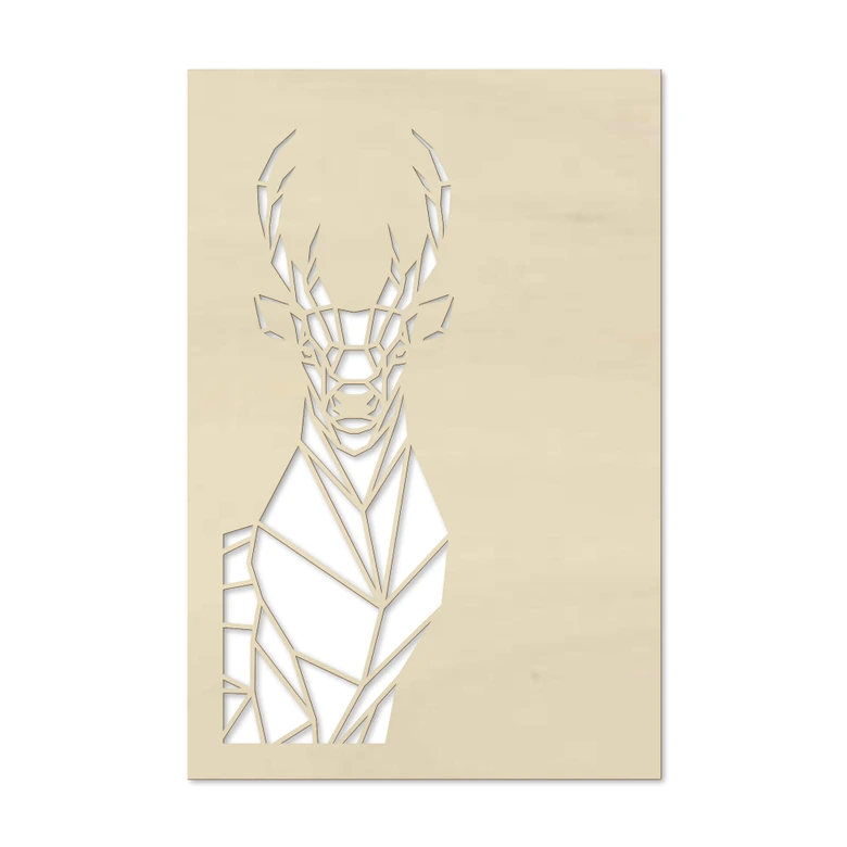 Dekobild Pappel - Origami Hirsch 