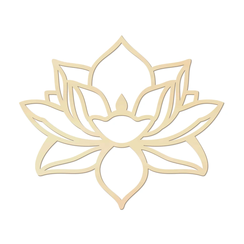 Wooden decoration Poplar - Lotus flower 