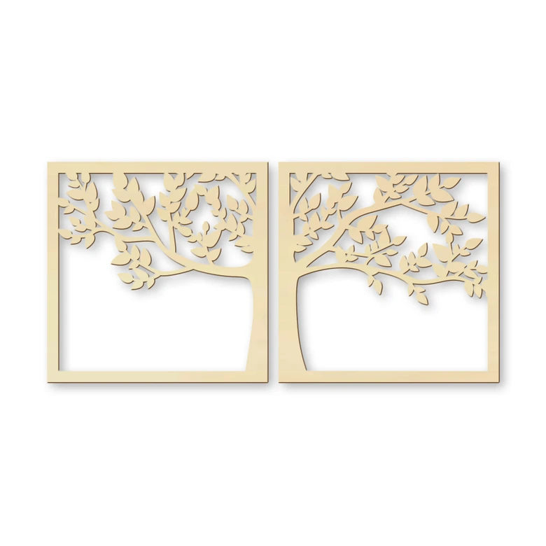 Holzkunst Pappel - Prachtvoller Baum (2-teilig) 