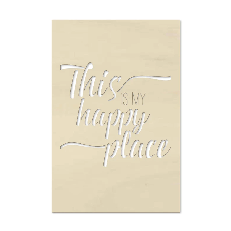 Dekobild Pappel - This is my happy place 