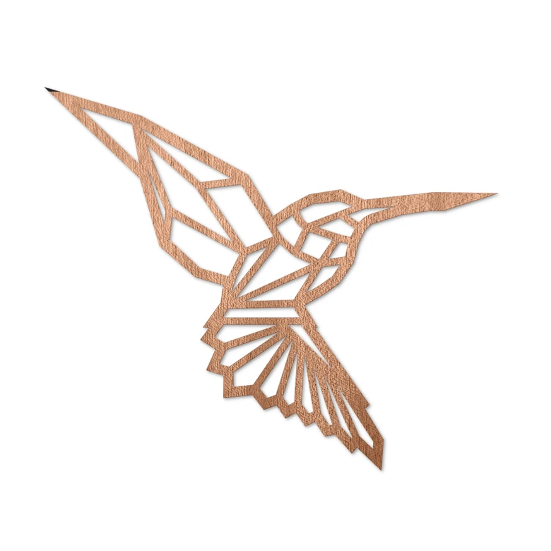 Holzkunst Mahagoni - Origami Kolibri 