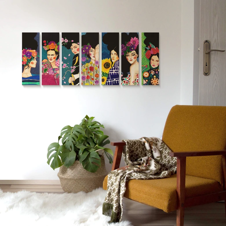 Holzbild Hülya - Sie und Ich - Panorama 