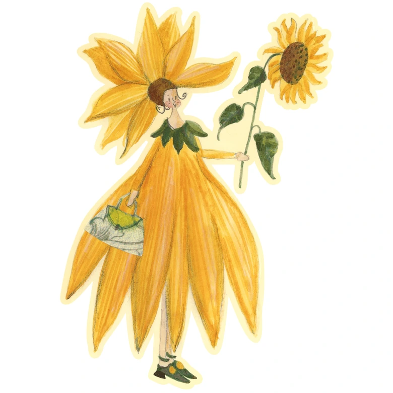 Wall sticker Leffler - Sunflower girls 