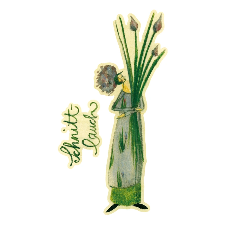 Wandtattoo Leffler - Kräuterfrau Schnittlauch 