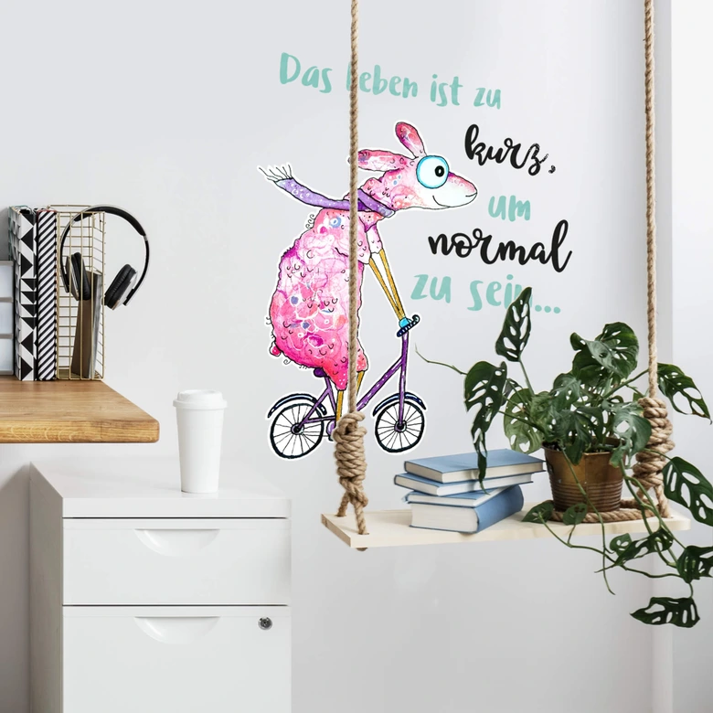 Wandtattoo Hagenmeyer - Das Leben ist zu kurz, um normal zu sein... 