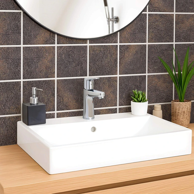 Tile stickers stone look, natural slate - Furniture foil, kitchen splashback, bathroom foil 