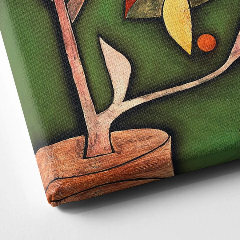 Lienzo Klee - Naturaleza muerta con planta y ventana 