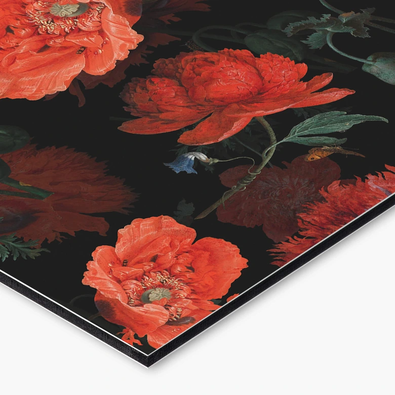 Küchenrückwand UN Designs - Rote Blüten 