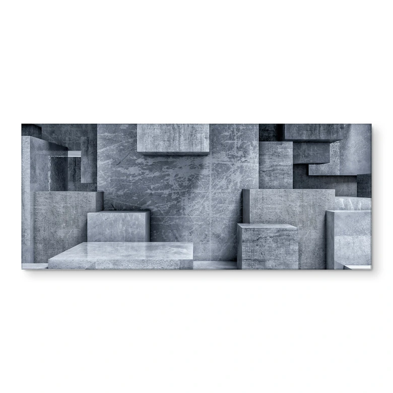 Küchenrückwand 3D Betonblöcke 
