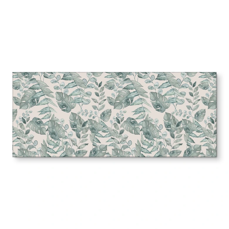 Küchenrückwand Dschungelblätter Aquarell Creme - Bloomery Decor 