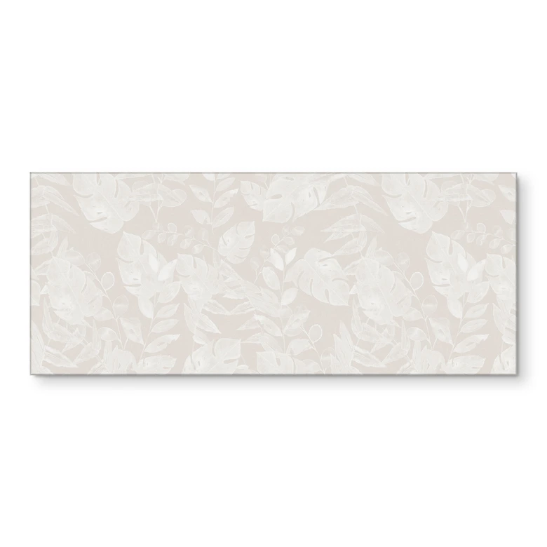 Küchenrückwand Tropische Blätter Beige - Bloomery Decor 